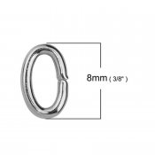 X. Oval ring 6x5mm. Rostfritt Stål. 200st