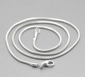 ormkedja, snake chain, 45cm, silver pläterat