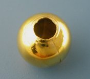 metall pärla, 8mm, guld pläterad, guldfärg