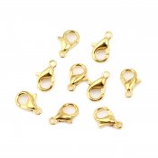 Klolås, lås, guld, 10mm