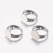 ring stomme fingerring, rostfritt stål,