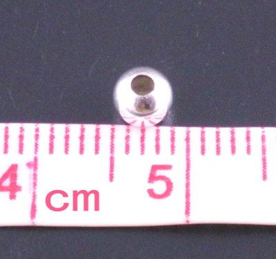 X. Pärla 4mm. SP metallpärla. ca500st.