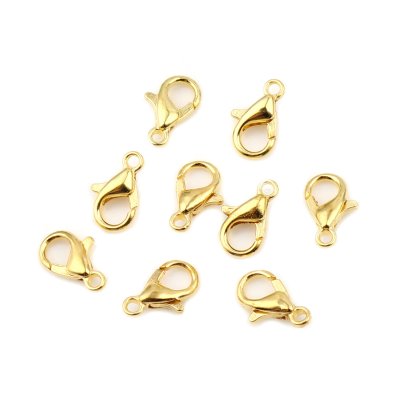 Klolås, lås, guld, 10mm