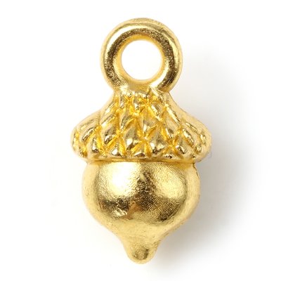 Ekollon, hänge, berlock, metall, guld