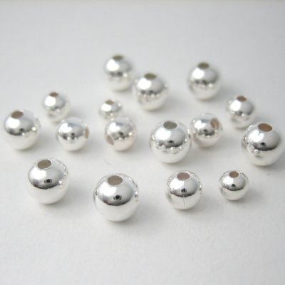 Metallpärla, pärla 3mm, silverpläterad