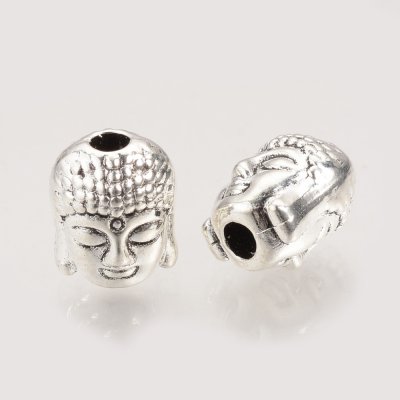 Buddha, budda,  pärla, mellandel, metall, silver antik
